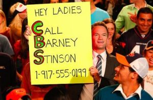 Barney Stinson, the next President, at the Superbowl